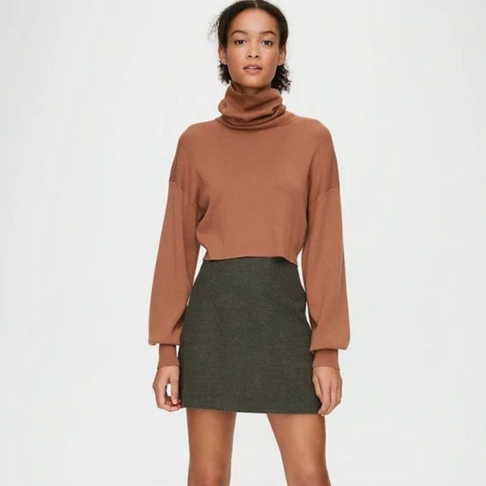 Wilfred Aritzia Renee Mini Skirt Gray Women’s 8 Pockets Lined Academia Classic